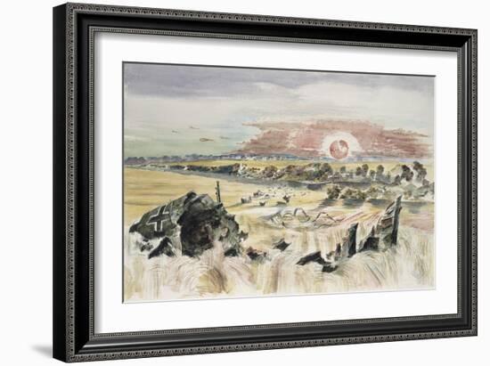 Bomber in the Corn-Paul Nash-Framed Giclee Print