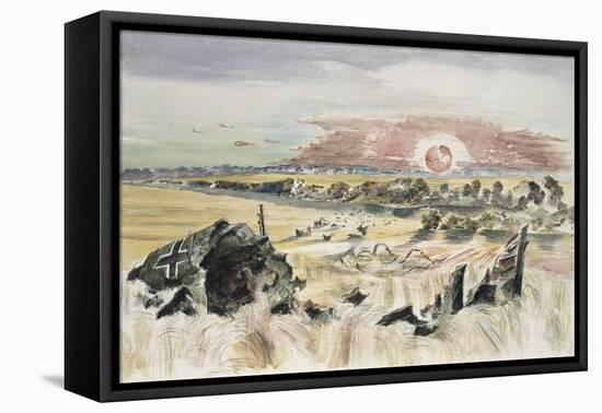 Bomber in the Corn-Paul Nash-Framed Premier Image Canvas