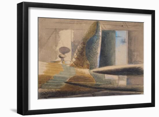 Bomber Lair, Egg and Finn, 1940 (W/C & Pencil on Paper)-Paul Nash-Framed Giclee Print