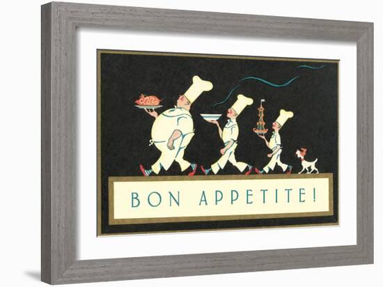 Bon Apetite, Chef Procession-null-Framed Premium Giclee Print