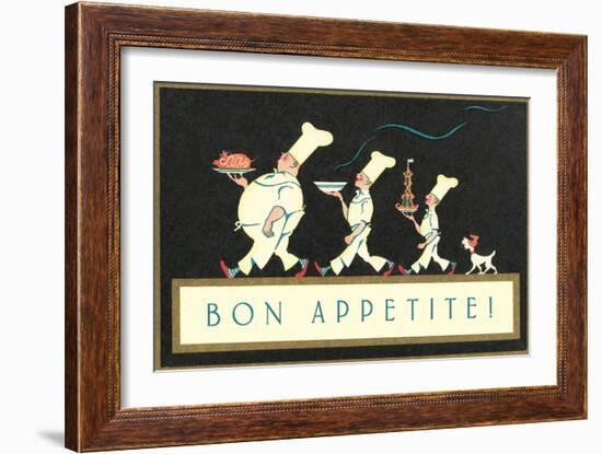 Bon Apetite, Chef Procession-null-Framed Premium Giclee Print