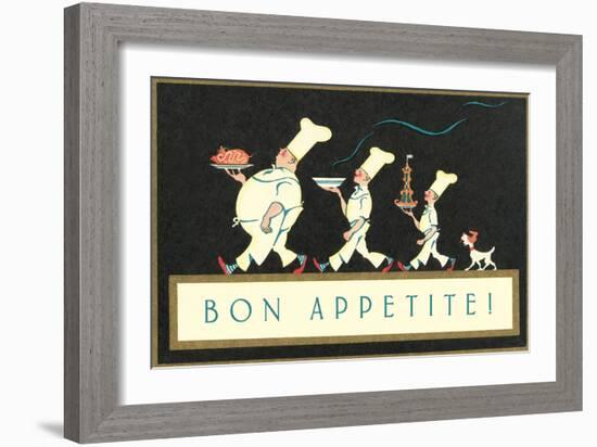 Bon Apetite, Chef Procession-null-Framed Art Print