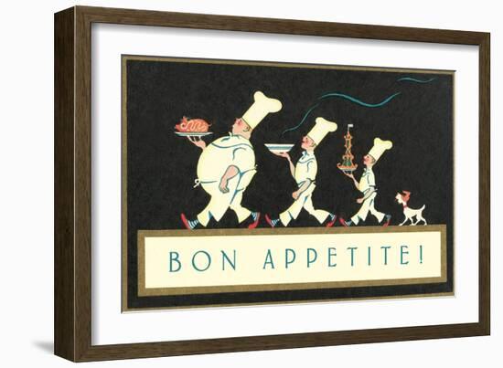 Bon Apetite, Chef Procession-null-Framed Art Print