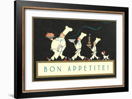 Bon Apetite, Chef Procession-null-Framed Art Print