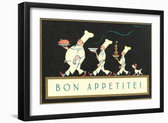 Bon Apetite, Chef Procession-null-Framed Art Print