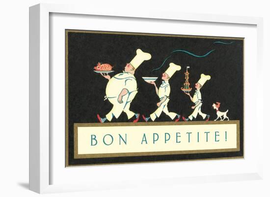 Bon Apetite, Chef Procession-null-Framed Art Print