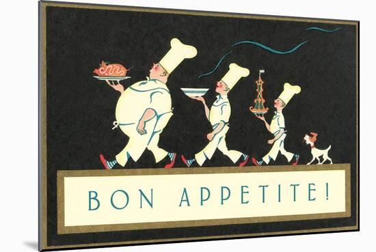 Bon Apetite, Chef Procession-null-Mounted Art Print