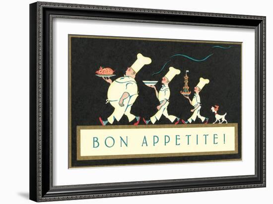 Bon Apetite, Chef Procession-null-Framed Art Print