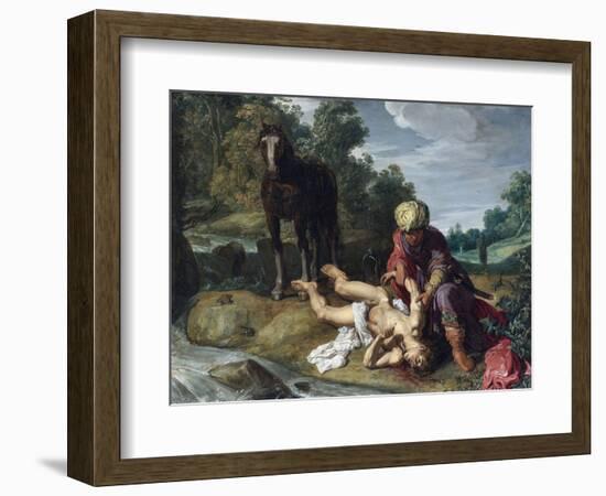 Bon Samaritain - the Good Samaritan - Peinture De Pieter Pietersz Lastman (1583-1633), C. 1612 - Oi-Pieter Lastman-Framed Giclee Print