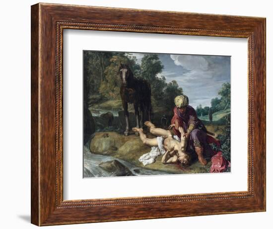 Bon Samaritain - the Good Samaritan - Peinture De Pieter Pietersz Lastman (1583-1633), C. 1612 - Oi-Pieter Lastman-Framed Giclee Print