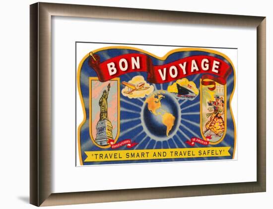 Bon Voyage, Travel Smart-null-Framed Art Print