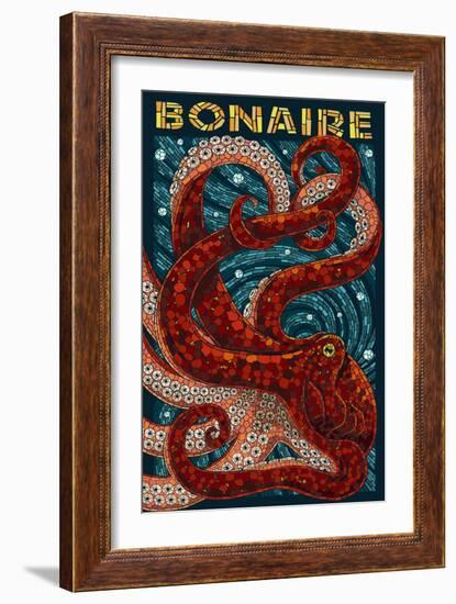 Bonaire, Dutch Caribbean - Octopus Mosaic-Lantern Press-Framed Art Print