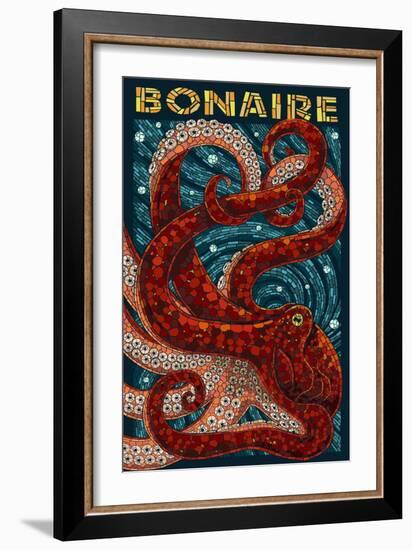 Bonaire, Dutch Caribbean - Octopus Mosaic-Lantern Press-Framed Art Print