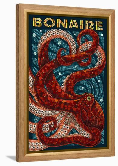 Bonaire, Dutch Caribbean - Octopus Mosaic-Lantern Press-Framed Stretched Canvas