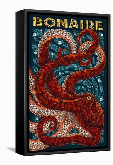 Bonaire, Dutch Caribbean - Octopus Mosaic-Lantern Press-Framed Stretched Canvas