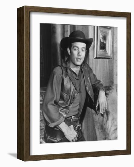 Bonanza, Pernell Roberts, 1959-1973-null-Framed Premium Photographic Print