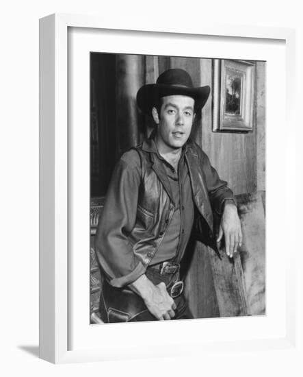 Bonanza, Pernell Roberts, 1959-1973-null-Framed Premium Photographic Print