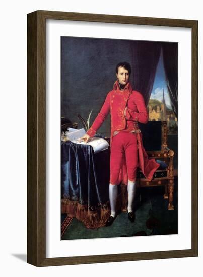 Bonaparte as First Consul-Jean-Auguste-Dominique Ingres-Framed Art Print