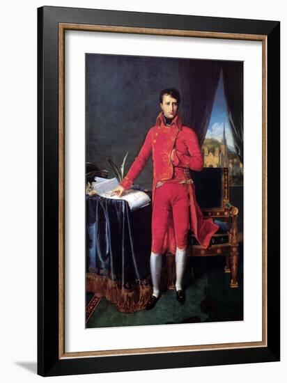 Bonaparte as First Consul-Jean-Auguste-Dominique Ingres-Framed Art Print