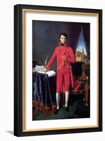 Bonaparte as First Consul-Jean-Auguste-Dominique Ingres-Framed Art Print