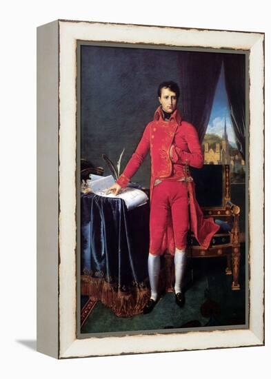 Bonaparte as First Consul-Jean-Auguste-Dominique Ingres-Framed Stretched Canvas