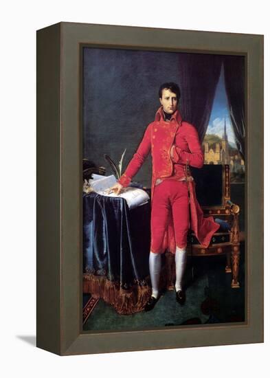 Bonaparte as First Consul-Jean-Auguste-Dominique Ingres-Framed Stretched Canvas