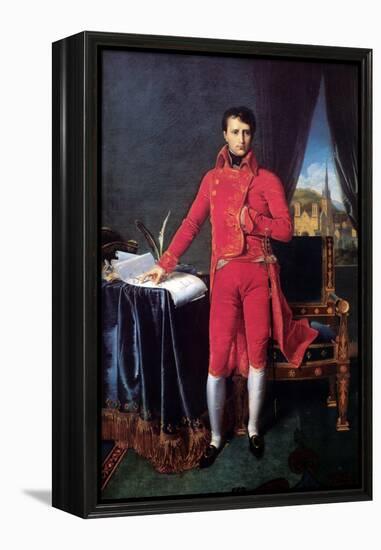 Bonaparte as First Consul-Jean-Auguste-Dominique Ingres-Framed Stretched Canvas