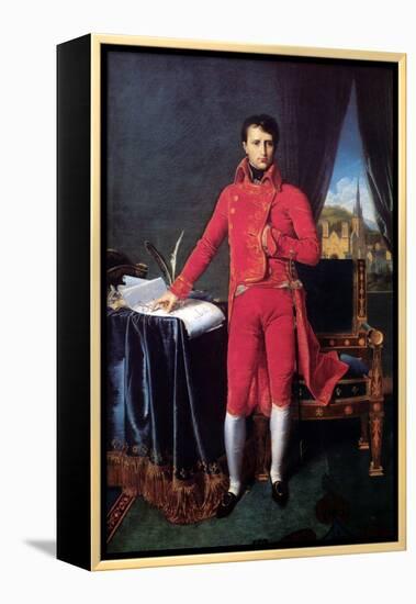 Bonaparte as First Consul-Jean-Auguste-Dominique Ingres-Framed Stretched Canvas