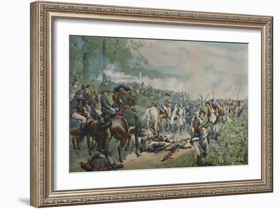 'Bonaparte Checking The French Retreat at Marengo', 1800, (1896)-Unknown-Framed Giclee Print