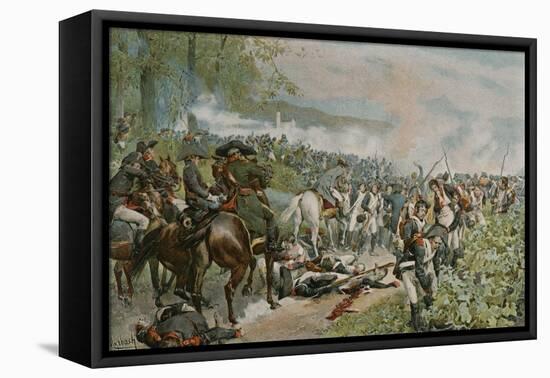 Bonaparte Checking the French Retreat at Marengo-Felicien Baron De Myrbach-rheinfeld-Framed Premier Image Canvas