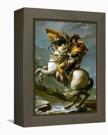 Bonaparte Crossing the Great Saint Bernard Pass, 1801-Jacques-Louis David-Framed Premier Image Canvas