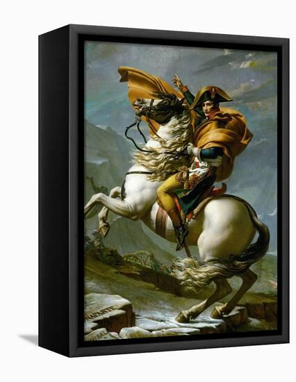 Bonaparte Crossing the Great Saint Bernard Pass, 1801-Jacques-Louis David-Framed Premier Image Canvas