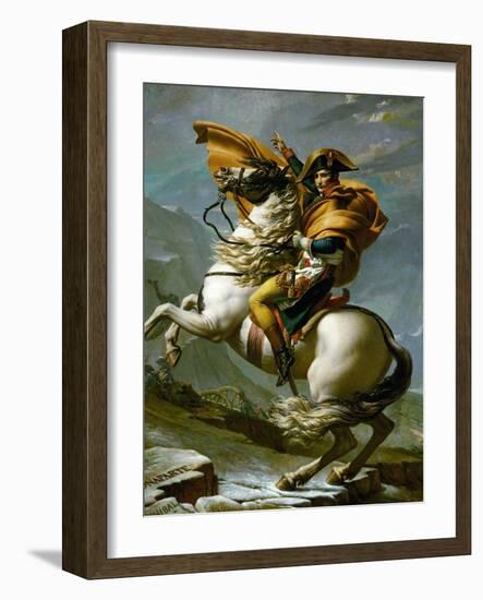 Bonaparte Crossing the Great Saint Bernard Pass, 1801-Jacques-Louis David-Framed Giclee Print