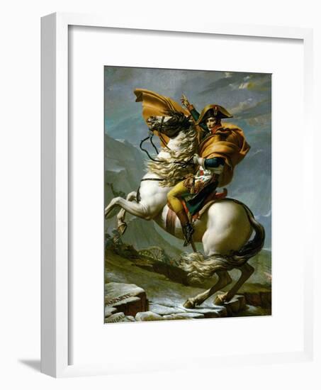 Bonaparte Crossing the Great Saint Bernard Pass, 1801-Jacques-Louis David-Framed Giclee Print