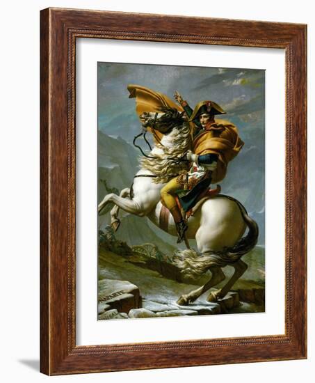 Bonaparte Crossing the Great Saint Bernard Pass, 1801-Jacques-Louis David-Framed Giclee Print