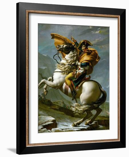 Bonaparte Crossing the Great Saint Bernard Pass, 1801-Jacques-Louis David-Framed Giclee Print