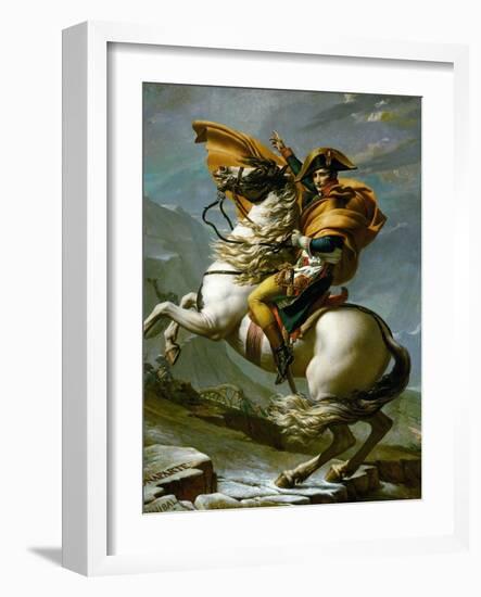 Bonaparte Crossing the Great Saint Bernard Pass, 1801-Jacques-Louis David-Framed Giclee Print