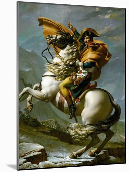 Bonaparte Crossing the Great Saint Bernard Pass, 1801-Jacques-Louis David-Mounted Giclee Print