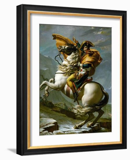 Bonaparte Crossing the Great Saint Bernard Pass, 1801-Jacques-Louis David-Framed Giclee Print