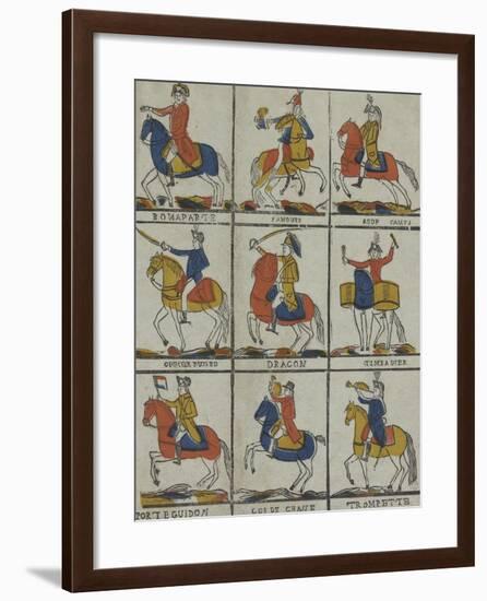 Bonaparte, panour, aide camp, officier hussard, dragon timbalier, porte guidon, cor de chasse,-null-Framed Giclee Print