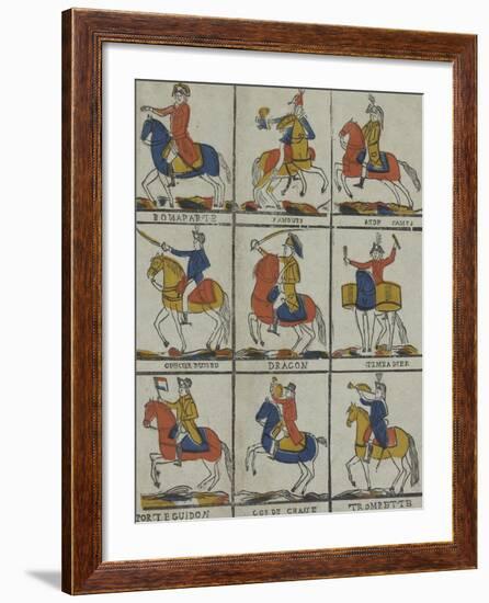 Bonaparte, panour, aide camp, officier hussard, dragon timbalier, porte guidon, cor de chasse,-null-Framed Giclee Print