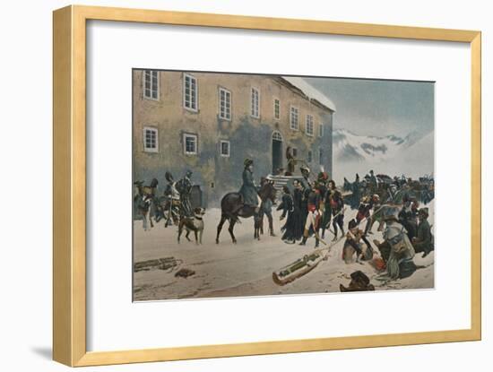 ''Bonaparte Received By The Monks of Mount St. Bernard. Passage of the Alps, May 1800', (1896)-Unknown-Framed Giclee Print