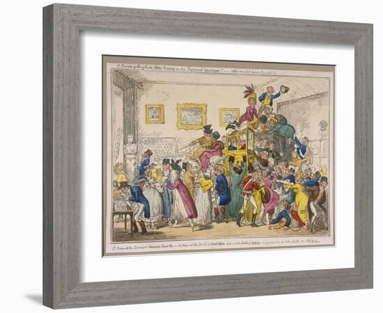 Bonaparte's Coach on Show at Bullock's Museum, Piccadilly, Westminster, London, 1835-George Cruikshank-Framed Giclee Print