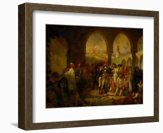 Bonaparte Visits the Plague-Ridden of Jaffa, Painted 1804-Antoine-Jean Gros-Framed Giclee Print