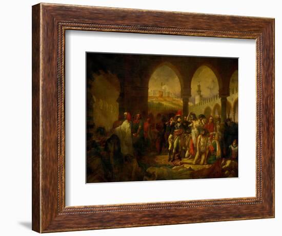 Bonaparte Visits the Plague-Ridden of Jaffa, Painted 1804-Antoine-Jean Gros-Framed Giclee Print