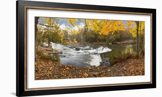 Bond Falls In Autumn Panorama #2, Bruce Crossing, Michigan '12-Monte Nagler-Framed Photographic Print