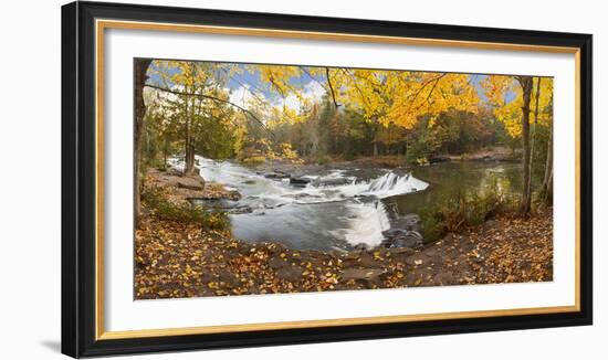 Bond Falls In Autumn Panorama #2, Bruce Crossing, Michigan '12-Monte Nagler-Framed Photographic Print