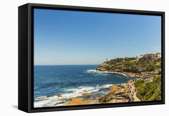 Bondi Coast, Sydney, New South Wales, Australia, Pacific-Noelia Ramon-Framed Premier Image Canvas