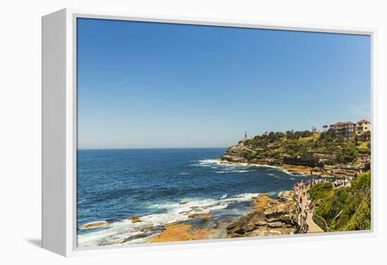 Bondi Coast, Sydney, New South Wales, Australia, Pacific-Noelia Ramon-Framed Premier Image Canvas