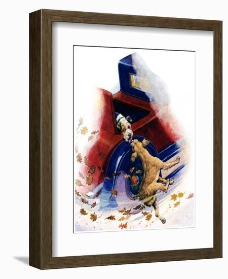 "Bone of Contention,"January 4, 1930-Robert L. Dickey-Framed Giclee Print